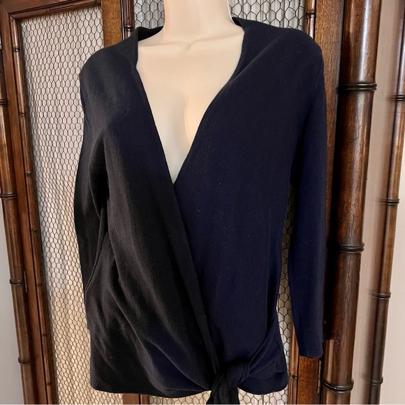 Ann Taylor Lightweight Faux Wrap Sweater - Picture 2 of 5